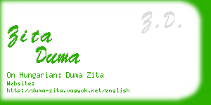 zita duma business card
